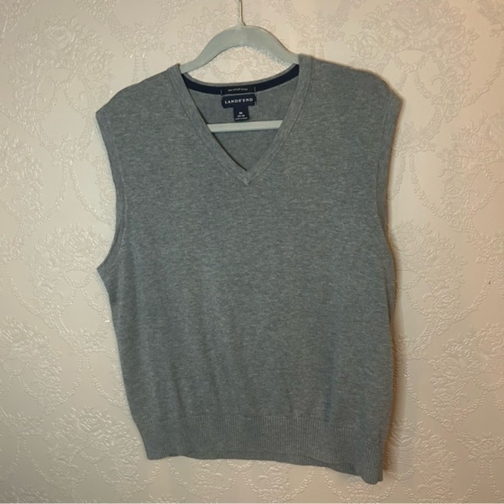 Lands End Sweater Vest M Medium 38-40 cotton great condition - Picture 1 of 3